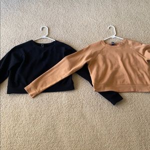 2 cropped sweaters
